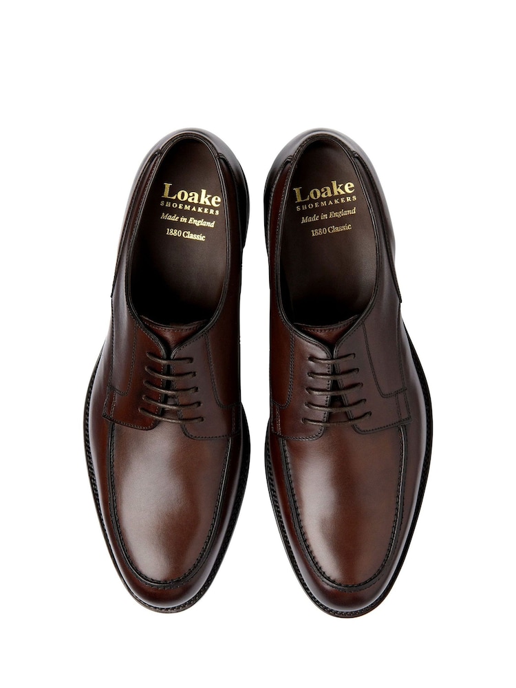Loake Brown Eyelet Apron Derby Shoes - Image 2 of 3