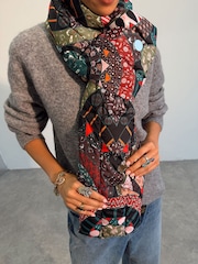 Never Fully Dressed Mosaic/Leopard Quilted Reversible Scarf - Image 4 of 6