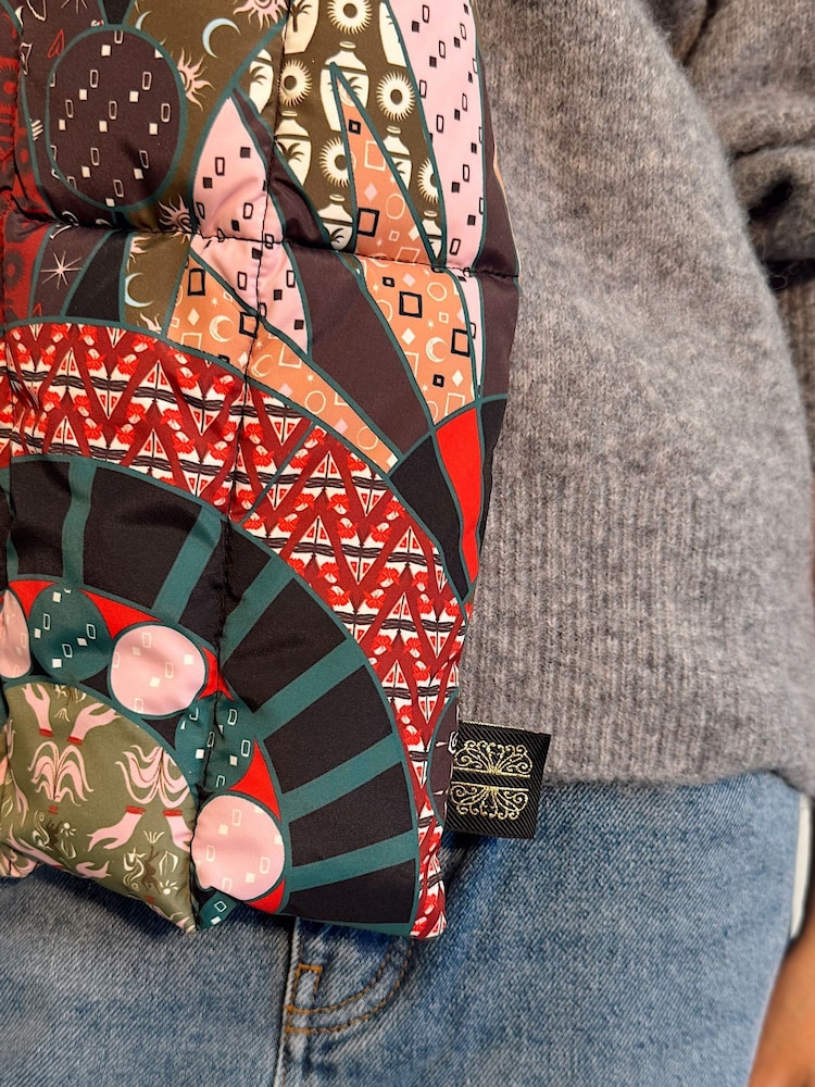 Never Fully Dressed Mosaic/Leopard Quilted Reversible Scarf - Image 6 of 6
