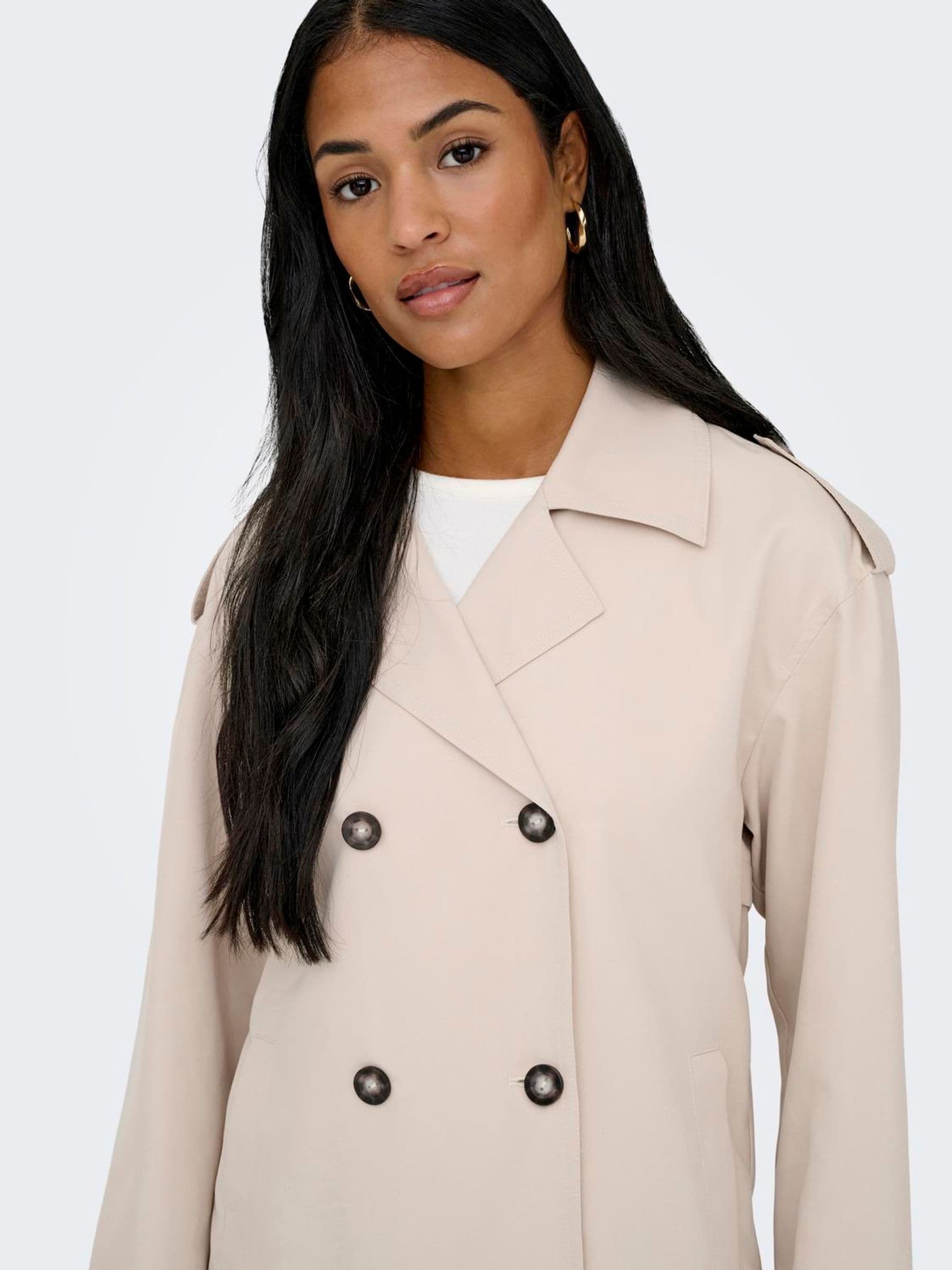 【hazyl(ヘイジル)】classic check short trench Buy ONLY Beige Classic Short Trench Coat from Next India