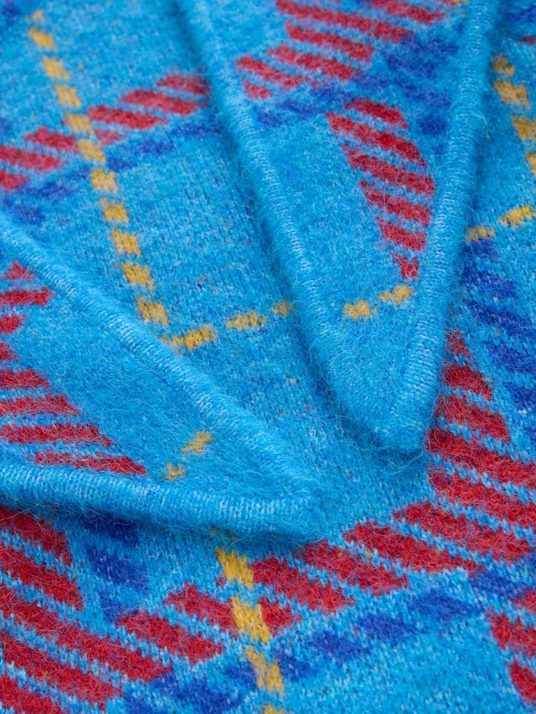Multi Long Sleeve Crew Neck Jumper and Scarf with Wool - Image 3 of 3 Multi Long Sleeve Crew Neck Jumper and Scarf with Wool - Image 3 of 3