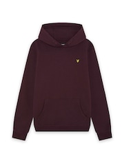 Lyle & Scott Red Brush Back Pullover Hoodie - Image 1 of 3