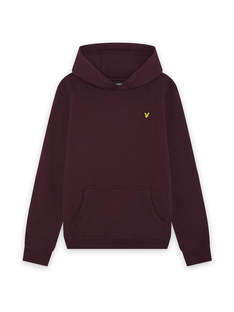 Lyle & Scott Red Brush Back Pullover Hoodie - Image 1 of 3