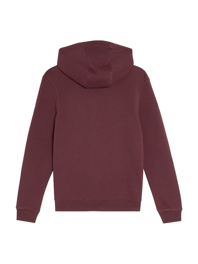 Lyle & Scott Red Brush Back Pullover Hoodie - Image 2 of 3