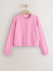Pink Supersoft Crew Neck Long Sleeve Cardigan - Image 1 of 3