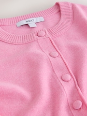 Pink Supersoft Crew Neck Long Sleeve Cardigan - Image 3 of 3