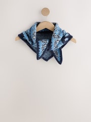 Navy Blue/White Paisley Knitted Scarf - Image 5 of 7