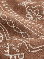 Brown emb Supersoft Crew Neck Long Sleeve Jumper - Image 3 of 4
