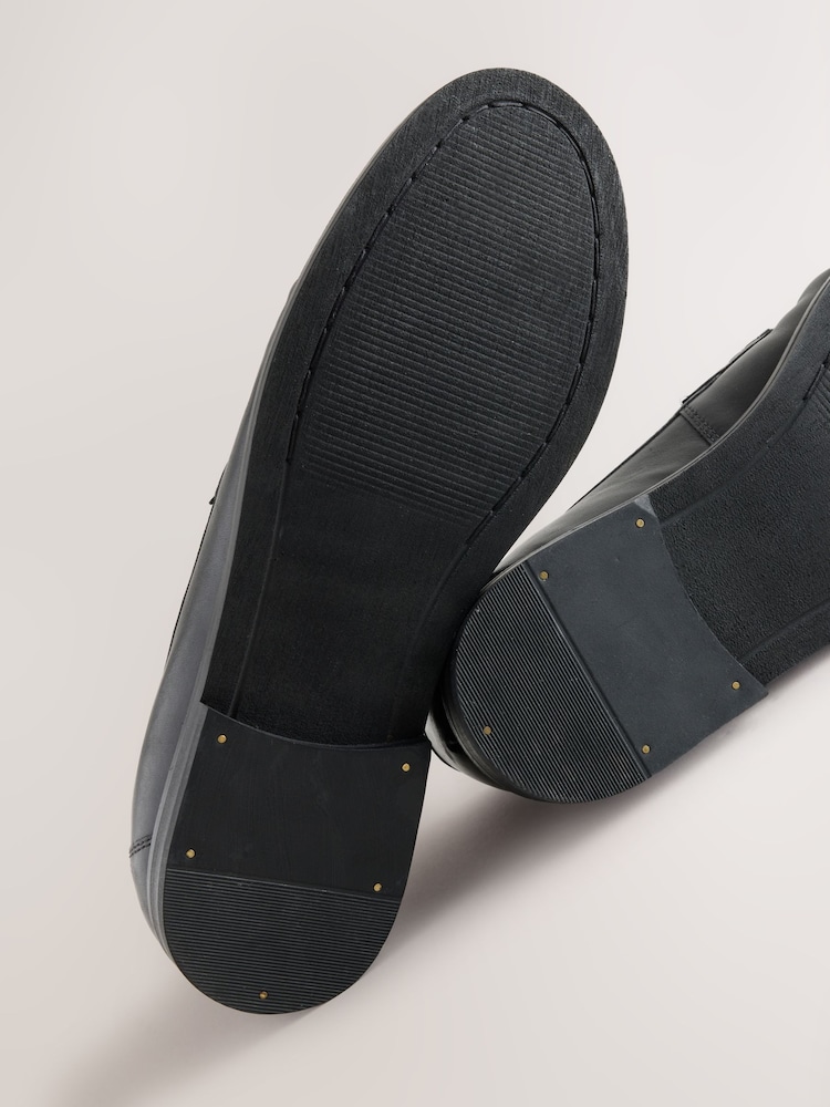 Schwarz - N. Premium Ruched Leather Loafers - Bild 7 von 7