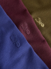 Blue/Purple/Brown - Polo Shirts din piqué cu mânecă scurtă, pachet 3 - Imaginea 9 din 9