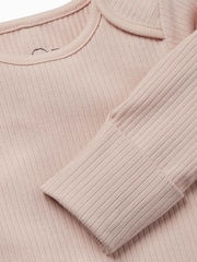 MORI Ribbed Stretch Long Sleeve Envelope Neckline Bodysuit - 圖片 2/2