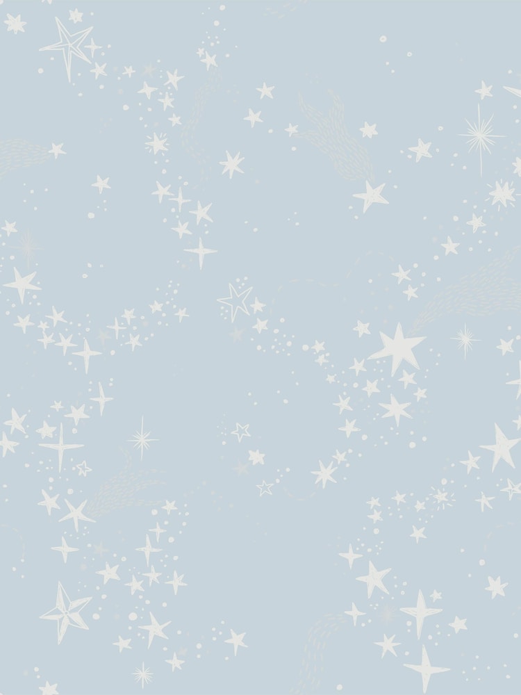 Galerie Wallcoverings Blue Resan Star A4 Wallpaper Sample - Image 2 of 2