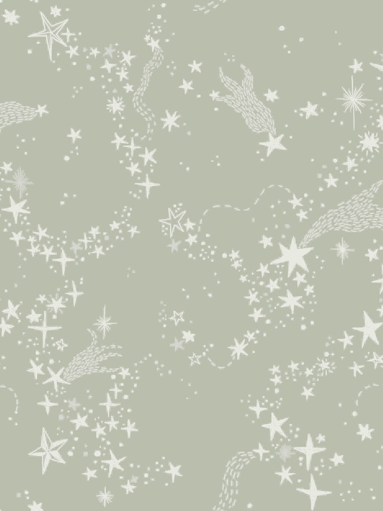 Galerie Wallcoverings Green Resan Star A4 Wallpaper Sample - Image 2 of 2