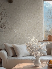 Galerie Wallcoverings Beige Horizon Floral A4 Wallpaper Sample - Image 1 of 5