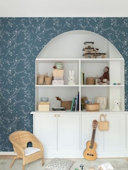 Galerie Wallcoverings Blue Resan Star A4 Wallpaper Sample - Image 1 of 2