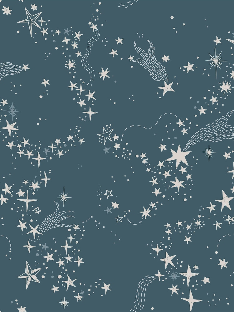 Galerie Wallcoverings Blue Resan Star A4 Wallpaper Sample - Image 2 of 2 Galerie Wallcoverings Blue Resan Star A4 Wallpaper Sample - Image 2 of 2