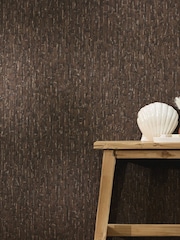 Galerie Wallcoverings Brown Horizon Wood A4 Wallpaper Sample - Image 1 of 5
