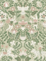 Galerie Wallcoverings Green Resan Kids A4 Wallpaper Sample - Image 2 of 2