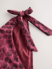 Berry/Black Leopard Tie Side Bikini Bottoms - Image 6 of 7