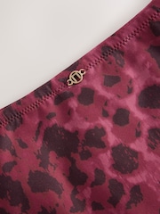 Berry/Black Leopard Tie Side Bikini Bottoms - Image 7 of 7