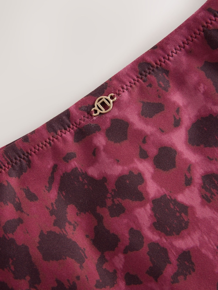 Berry/Black Leopard Tie Side Bikini Bottoms - Image 7 of 7 Berry/Black Leopard Tie Side Bikini Bottoms - Image 7 of 7