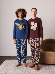 Blue/Maroon Harry Potter Jogger Pyjamas 2 Pack (4-16yrs) - Image 1 of 4