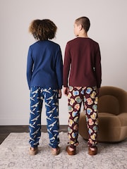 Blue/Maroon Harry Potter Jogger Pyjamas 2 Pack (4-16yrs) - Image 2 of 4