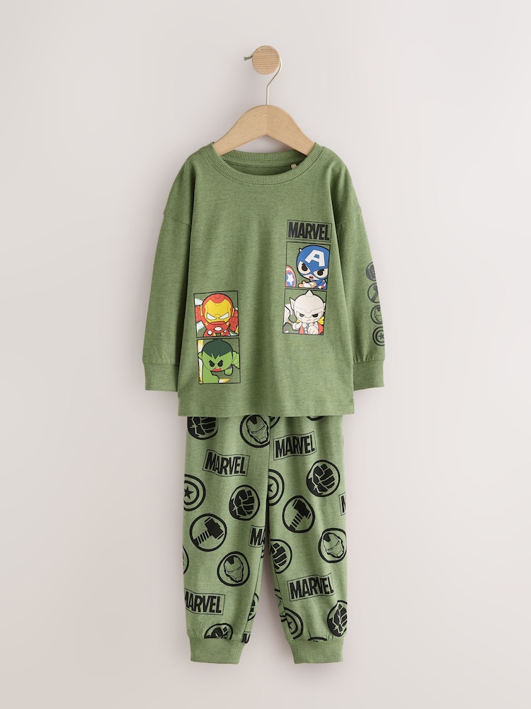Vihreä/Oranssi - Marvel Long Sleeve Jogger Pyjamas 3 Pack (9mths-8yrs) - Kuva 2 / 6 Vihreä/Oranssi - Marvel Long Sleeve Jogger Pyjamas 3 Pack (9mths-8yrs) - Kuva 2 / 6