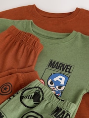 Vihreä/Oranssi - Marvel Long Sleeve Jogger Pyjamas 3 Pack (9mths-8yrs) - Kuva 5 / 6