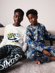 Ecru/Grey Sonic the Hedgehog Jogger Pyjamas 2 Pack (3-14yrs) - Image 3 of 10