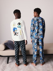Ecru/Grey Sonic the Hedgehog Jogger Pyjamas 2 Pack (3-14yrs) - Image 4 of 10