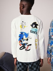 Ecru/Grey Sonic the Hedgehog Jogger Pyjamas 2 Pack (3-14yrs) - Image 5 of 10