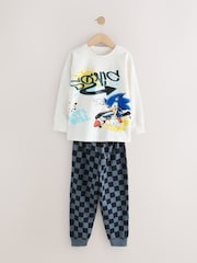 Ecru/Grey Sonic the Hedgehog Jogger Pyjamas 2 Pack (3-14yrs) - Image 6 of 10