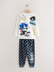 Ecru/Grey Sonic the Hedgehog Jogger Pyjamas 2 Pack (3-14yrs) - Image 7 of 10