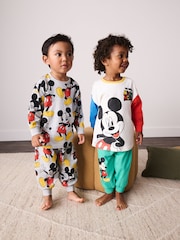 ألوان متعارضة Mickey Mouse - حزمة من 2 بيجامات تلبيس واسع جدًا (9 شهور - 10 سنوات) - صورة 1 من 6