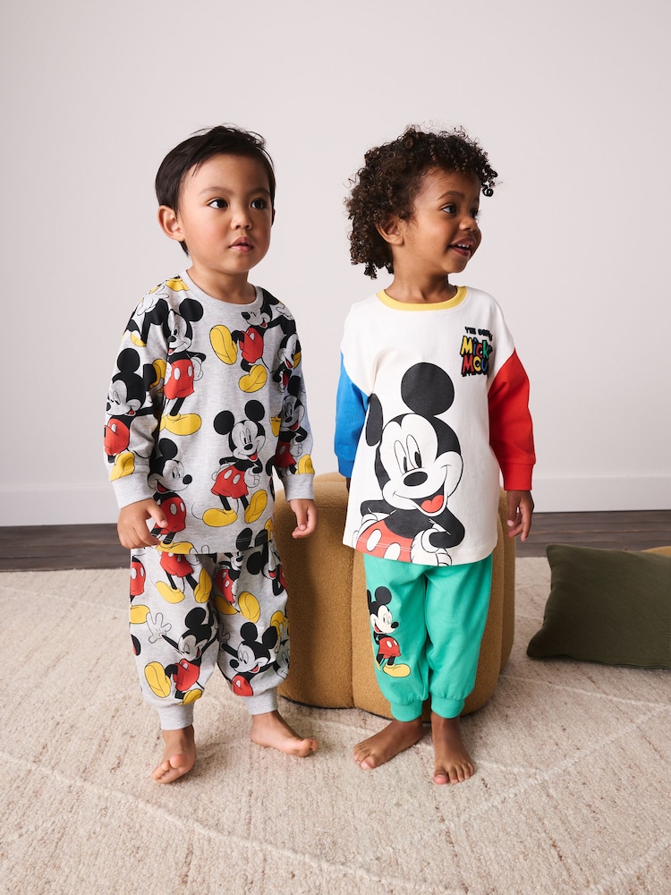 ألوان متعارضة Mickey Mouse - حزمة من 2 بيجامات تلبيس واسع جدًا (9 شهور - 10 سنوات) - صورة 1 من 6 ألوان متعارضة Mickey Mouse - حزمة من 2 بيجامات تلبيس واسع جدًا (9 شهور - 10 سنوات) - صورة 1 من 6