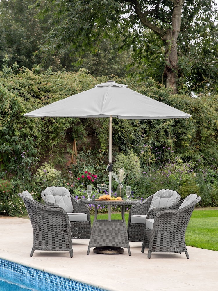 Gallery Home Grey Valletta 2x3m Garden Parasol - Image 1 of 2