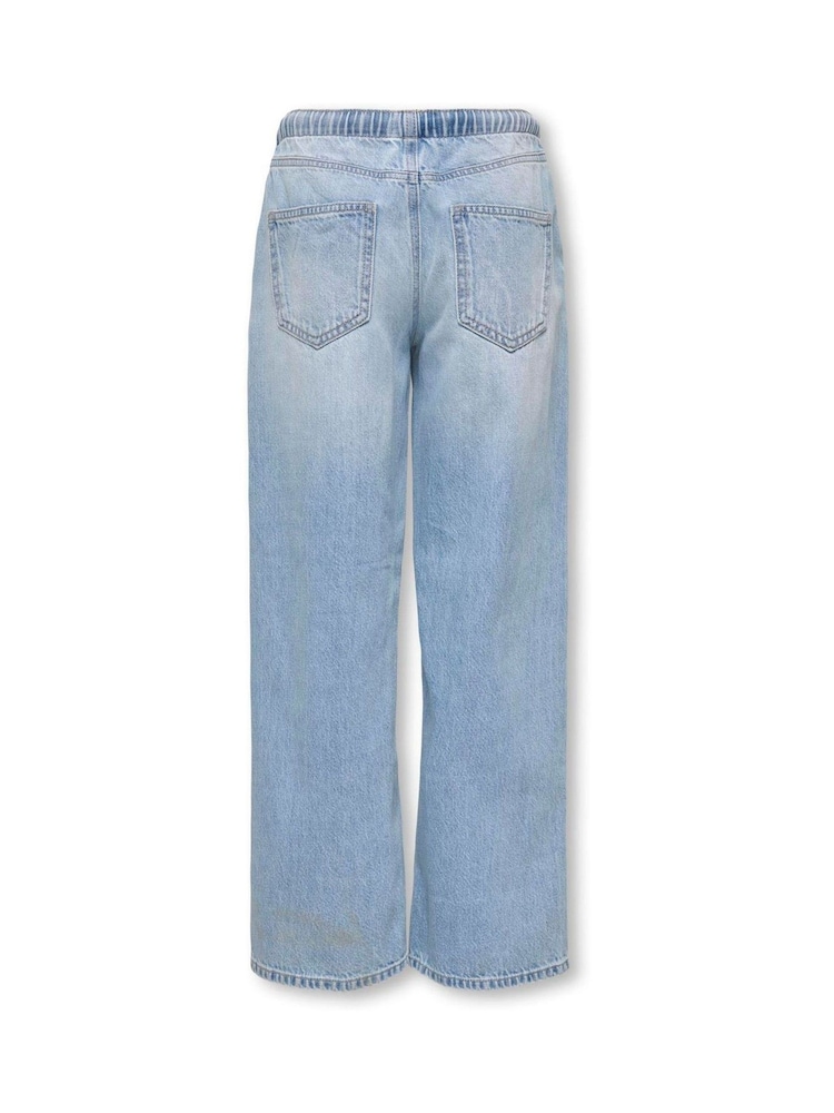ONLY KIDS Jay Tie Waist Wide Leg Jeans - Imaginea 2 din 8