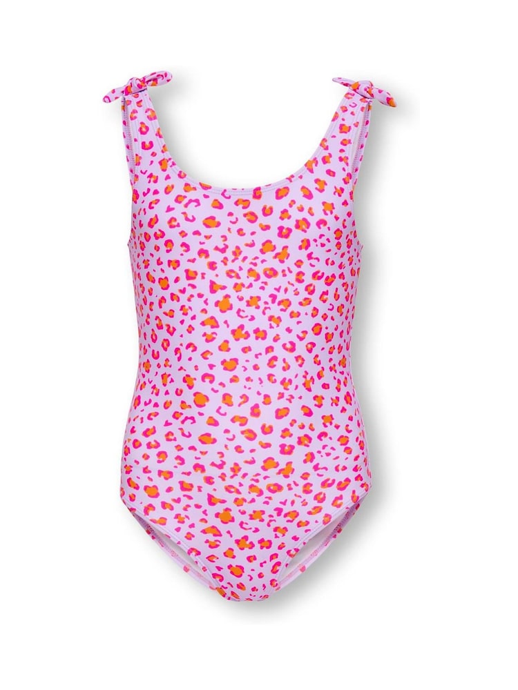 ONLY KIDS Orange Animal Print Swimsuit - Image 1 of 2