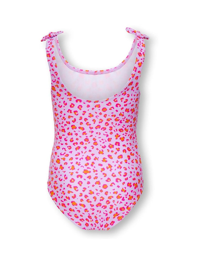 ONLY KIDS Orange Animal Print Swimsuit - Image 2 of 2