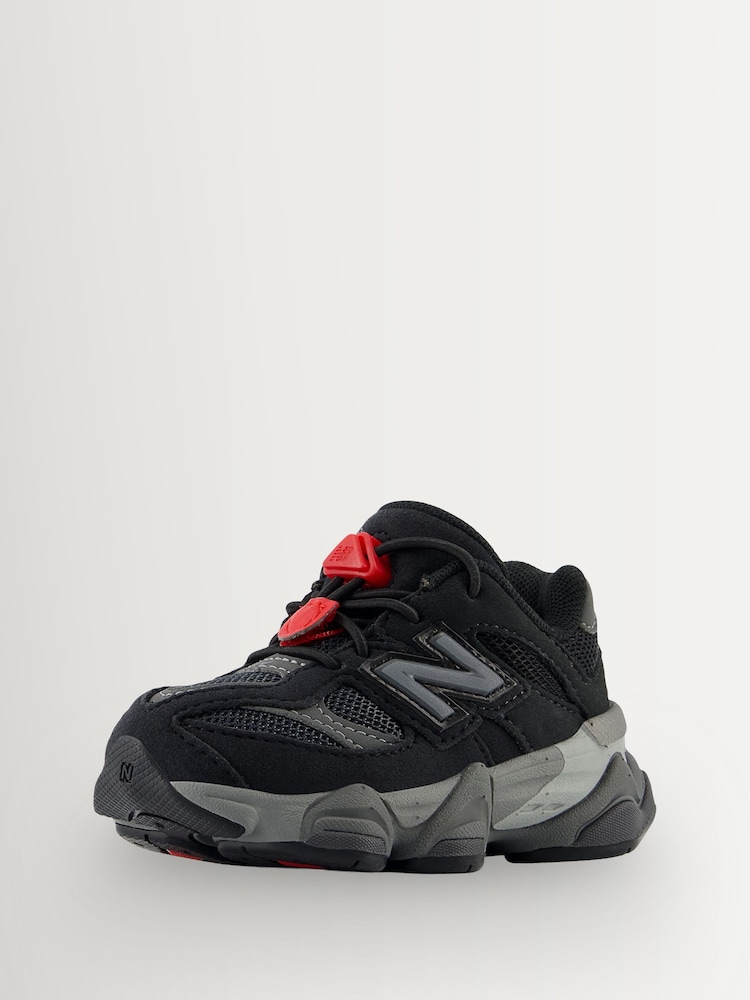 New Balance Black 9060 Infant Bungee Trainers - Image 2 of 8