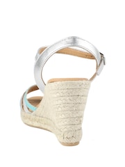 Metallic - Jones Bootmaker Alivia2 Leder-Keil-Espadrilles-Schuhe - Bild 4 von 6