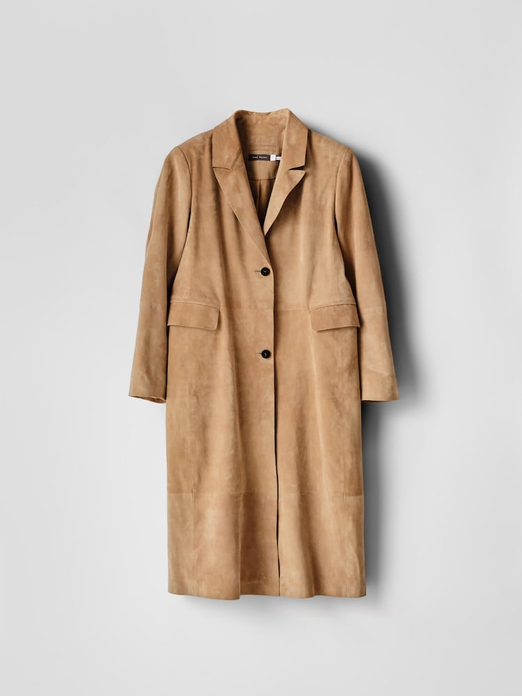 Mint Velvet Natural Suede Longline Coat - Image 7 of 7 Mint Velvet Natural Suede Longline Coat - Image 7 of 7