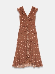 Mint Velvet Polka Dot Ruffle Midi Dress - 圖片 7/8