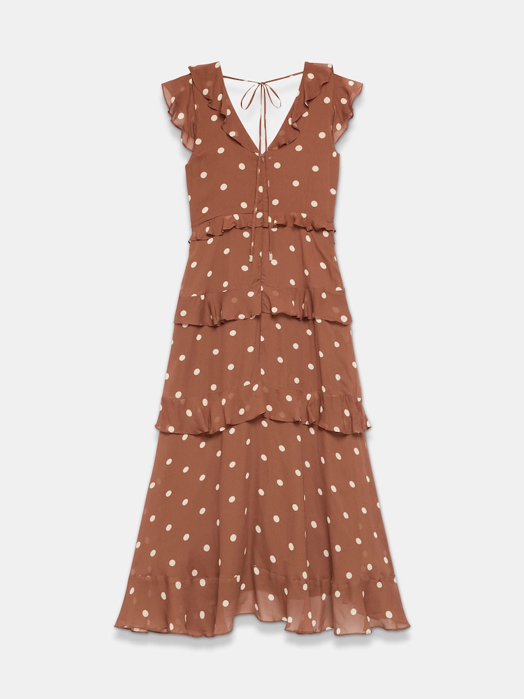 Mint Velvet Polka Dot Ruffle Midi Dress - 圖片 8/8