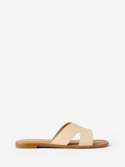 Mint Velvet Cream Darcy Leather Sandals - Image 2 of 5