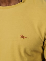 Aubin Yellow Cotton T-Shirt - Image 4 of 4
