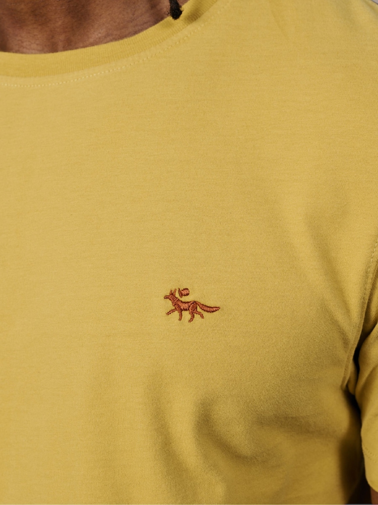 Aubin Yellow Cotton T-Shirt - Image 4 of 4