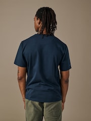 Aubin Blue Santon Relaxed T-Shirt - Image 2 of 4
