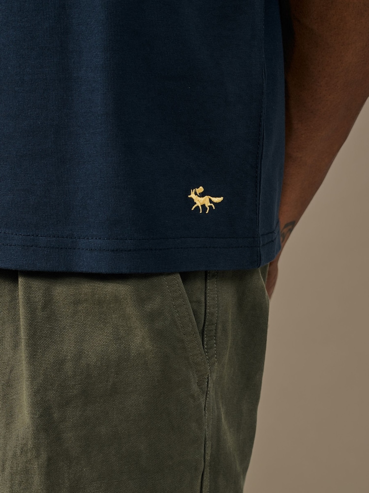 Aubin Blue Santon Relaxed T-Shirt - Image 4 of 4